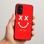 כיסוי בעיצוב אישי עם השם שלך לדגם - Samsung Galaxy A07 4G בעיצוב סמיילי