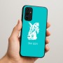 כיסוי בעיצוב אישי עם השם שלך לדגם - Samsung Galaxy A07 4G בעיצוב ארנב מחזיק גזר