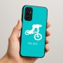 כיסוי בעיצוב אישי עם השם שלך לדגם - Samsung Galaxy A07 4G בעיצוב רוכב אופניים