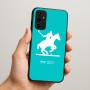 כיסוי בעיצוב אישי עם השם שלך לדגם - Samsung Galaxy A07 4G בעיצוב שחקן פולו - סוס