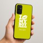 כיסוי בעיצוב אישי עם השם שלך לדגם - Samsung Galaxy A07 4G בעיצוב נשקי את חבר שלי