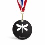 מדליה מעץ בעיצוב אישי עם השם שלך בעיצוב שפירית גודל 6.5 × 6.5 ס"מ