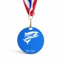 מדליה מעץ בעיצוב אישי עם השם שלך בעיצוב לדוג גודל 6.5 × 6.5 ס"מ