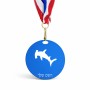 מדליה מעץ בעיצוב אישי עם השם שלך בעיצוב כריש ראש פטיש גודל 6.5 × 6.5 ס"מ