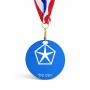 מדליה מעץ בעיצוב אישי עם השם שלך בעיצוב קרייזלר גודל 6.5 × 6.5 ס"מ