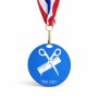 מדליה מעץ בעיצוב אישי עם השם שלך בעיצוב מעצב שיער גודל 6.5 × 6.5 ס"מ