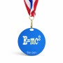 מדליה מעץ בעיצוב אישי עם השם שלך בעיצוב נוסחת אלברט איינשטיין גודל 6.5 × 6.5 ס"מ