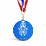מדליה מעץ בעיצוב אישי עם השם שלך בעיצוב חמסה - קבלה גודל 6.5 × 6.5 ס"מ