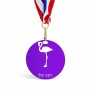 מדליה מעץ בעיצוב אישי עם השם שלך בעיצוב אנפה גודל 6.5 × 6.5 ס"מ
