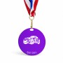 מדליה מעץ בעיצוב אישי עם השם שלך בעיצוב מכונית גודל 6.5 × 6.5 ס"מ
