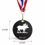 מדליה מעץ בעיצוב אישי עם השם שלך בעיצוב דישון גודל 6.5 × 6.5 ס"מ