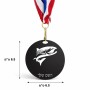 מדליה מעץ בעיצוב אישי עם השם שלך בעיצוב לדוג גודל 6.5 × 6.5 ס"מ