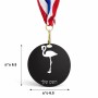 מדליה מעץ בעיצוב אישי עם השם שלך בעיצוב אנפה גודל 6.5 × 6.5 ס"מ