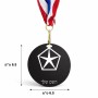 מדליה מעץ בעיצוב אישי עם השם שלך בעיצוב קרייזלר גודל 6.5 × 6.5 ס"מ