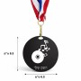 מדליה מעץ בעיצוב אישי עם השם שלך בעיצוב תקליטור - אזור מוזיקה גודל 6.5 × 6.5 ס"מ