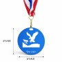 מדליה מעץ בעיצוב אישי עם השם שלך בעיצוב נשר אמריקאי גודל 6.5 × 6.5 ס"מ