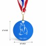 מדליה מעץ בעיצוב אישי עם השם שלך בעיצוב חתול גודל 6.5 × 6.5 ס"מ