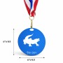 מדליה מעץ בעיצוב אישי עם השם שלך בעיצוב תנין גודל 6.5 × 6.5 ס"מ