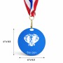 מדליה מעץ בעיצוב אישי עם השם שלך בעיצוב ראש פיל גודל 6.5 × 6.5 ס"מ