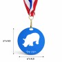 מדליה מעץ בעיצוב אישי עם השם שלך בעיצוב קרנף גודל 6.5 × 6.5 ס"מ