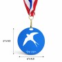מדליה מעץ בעיצוב אישי עם השם שלך בעיצוב לבלוע גודל 6.5 × 6.5 ס"מ
