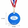 מדליה מעץ בעיצוב אישי עם השם שלך בעיצוב לחצות גודל 6.5 × 6.5 ס"מ