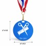 מדליה מעץ בעיצוב אישי עם השם שלך בעיצוב מעצב שיער גודל 6.5 × 6.5 ס"מ
