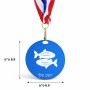 מדליה מעץ בעיצוב אישי עם השם שלך בעיצוב מזלות - דגים גודל 6.5 × 6.5 ס"מ