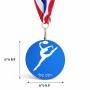 מדליה מעץ בעיצוב אישי עם השם שלך בעיצוב בלט גודל 6.5 × 6.5 ס"מ