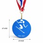 מדליה מעץ בעיצוב אישי עם השם שלך בעיצוב סקי אולימפי גודל 6.5 × 6.5 ס"מ