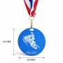 מדליה מעץ בעיצוב אישי עם השם שלך בעיצוב אופנוע שלג גודל 6.5 × 6.5 ס"מ