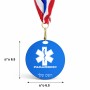 מדליה מעץ בעיצוב אישי עם השם שלך בעיצוב חובש גודל 6.5 × 6.5 ס"מ