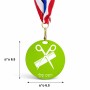 מדליה מעץ בעיצוב אישי עם השם שלך בעיצוב מעצב שיער גודל 6.5 × 6.5 ס"מ