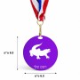 מדליה מעץ בעיצוב אישי עם השם שלך בעיצוב תנין גודל 6.5 × 6.5 ס"מ