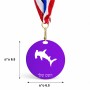 מדליה מעץ בעיצוב אישי עם השם שלך בעיצוב כריש ראש פטיש גודל 6.5 × 6.5 ס"מ