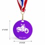 מדליה מעץ בעיצוב אישי עם השם שלך בעיצוב הארלי-דיווידסון גודל 6.5 × 6.5 ס"מ