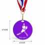 מדליה מעץ בעיצוב אישי עם השם שלך בעיצוב שחקן טניס גודל 6.5 × 6.5 ס"מ