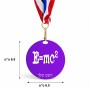 מדליה מעץ בעיצוב אישי עם השם שלך בעיצוב נוסחת אלברט איינשטיין גודל 6.5 × 6.5 ס"מ