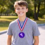 מדליה מעץ בעיצוב אישי עם השם שלך בעיצוב אופנוע שלג גודל 6.5 × 6.5 ס"מ