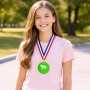 מדליה מעץ בעיצוב אישי עם השם שלך בעיצוב כלב גודל 6.5 × 6.5 ס"מ